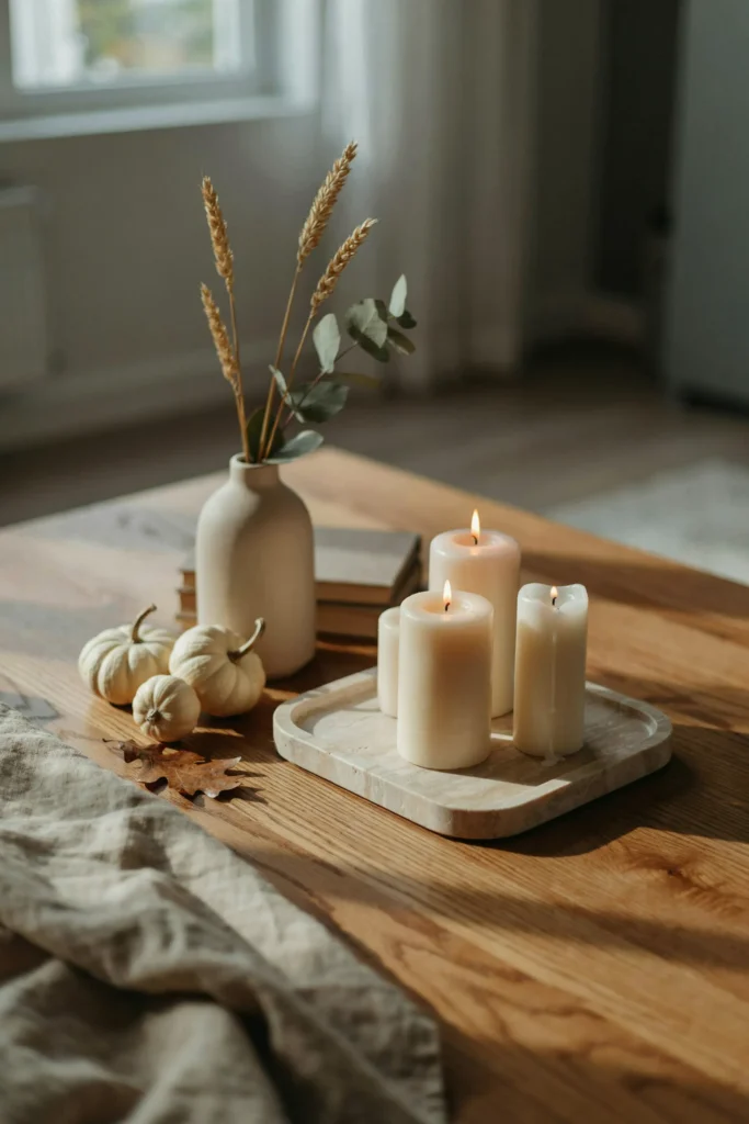 Cream Candle Groupings