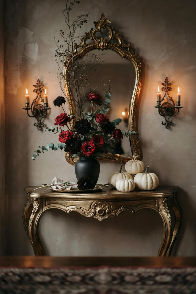Dark Floral Entryway