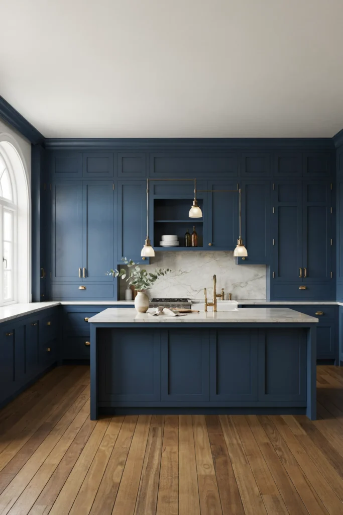 Dark Navy Tall Cabinets