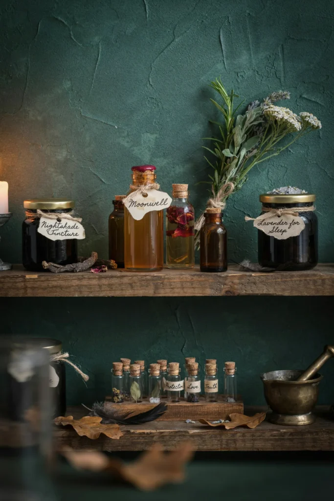 Enchanted Witch Potion Shelf