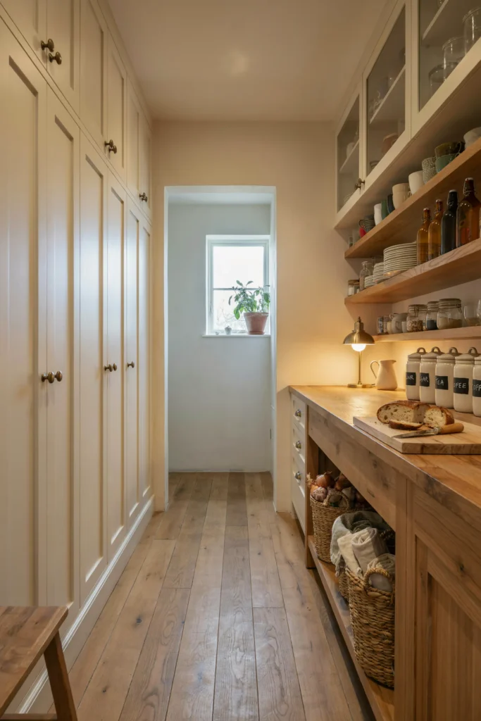 22 Farmhouse Kitchen Design Ideas for Warm, Cozy Charm 14 Farmhouse Butler Pantry