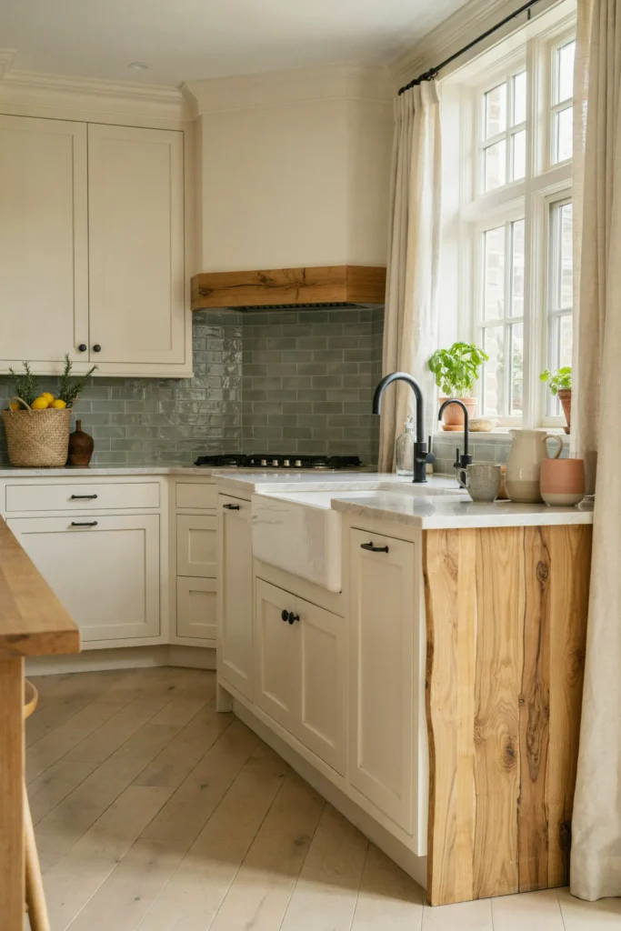 Farmhouse Ceiling-High Cabinets