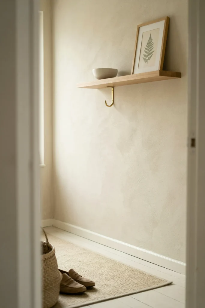 23 Narrow Entryway Ideas for Small Spaces You'll Love 14 Floating Entry Shelf