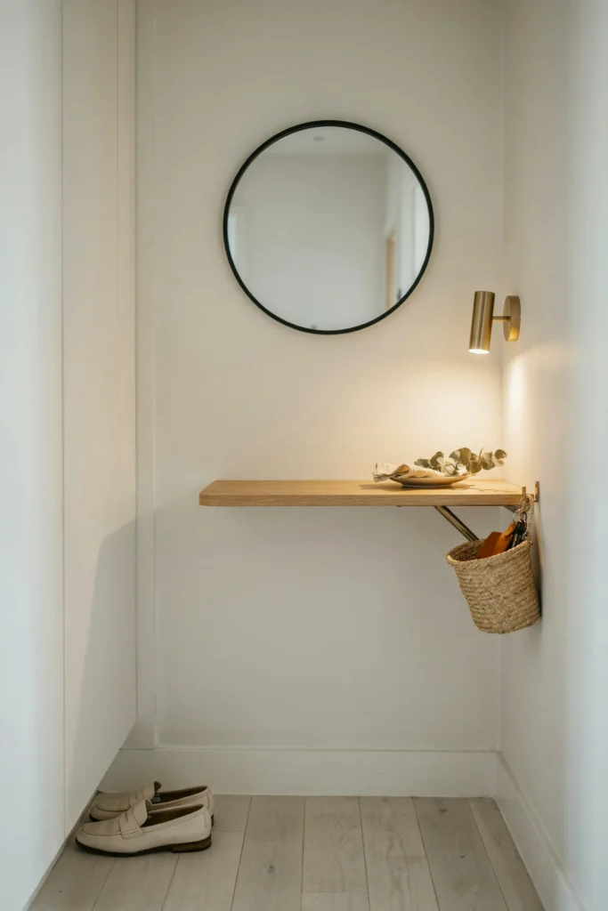 23 Narrow Entryway Ideas for Small Spaces You'll Love 7 Fold-Down Entry Table