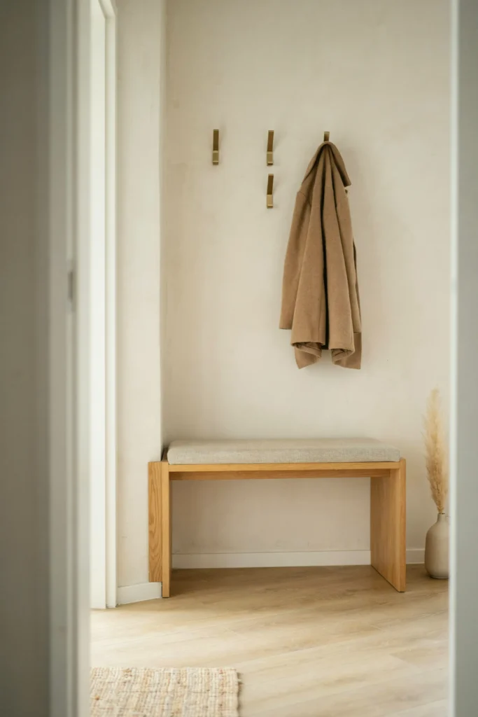 20 Small Apartment Entryway Ideas That Feel Much Bigger 21 Fold-Down Wall Seat