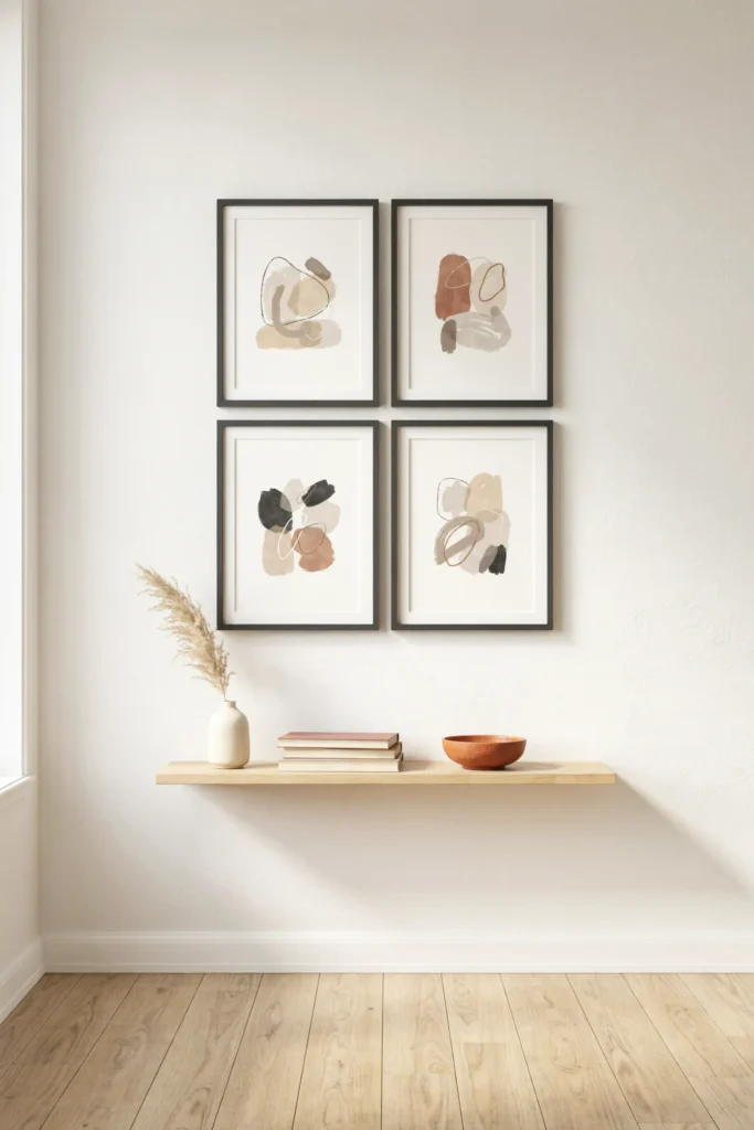 20 Small Apartment Entryway Ideas That Feel Much Bigger 10 Framed Art Grid