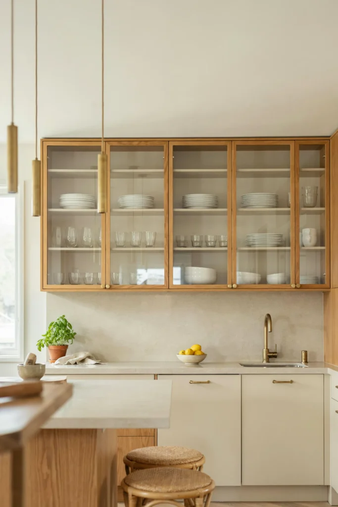 Glass-Front Upper Cabinets