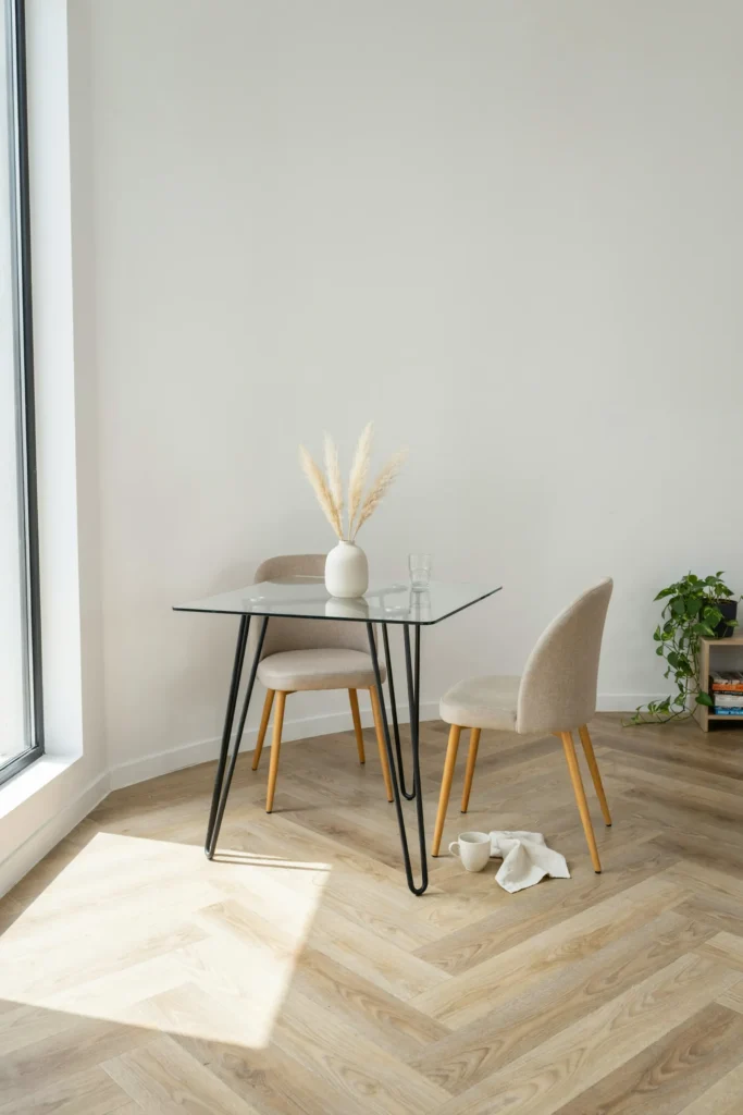 Glass Top Dining Table
