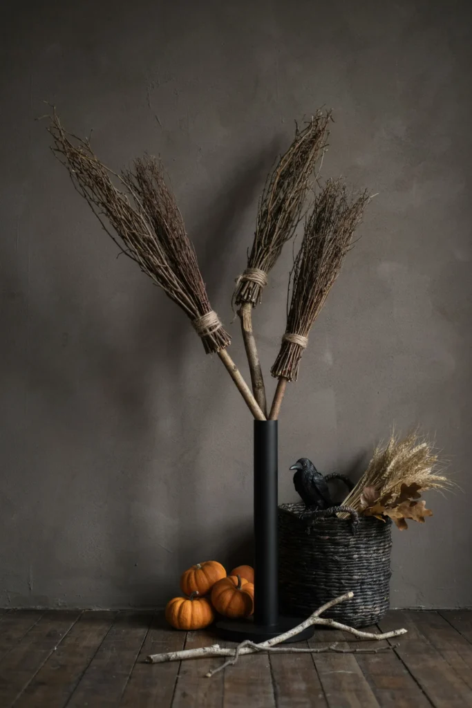 Glowing Witch Broom Corner
