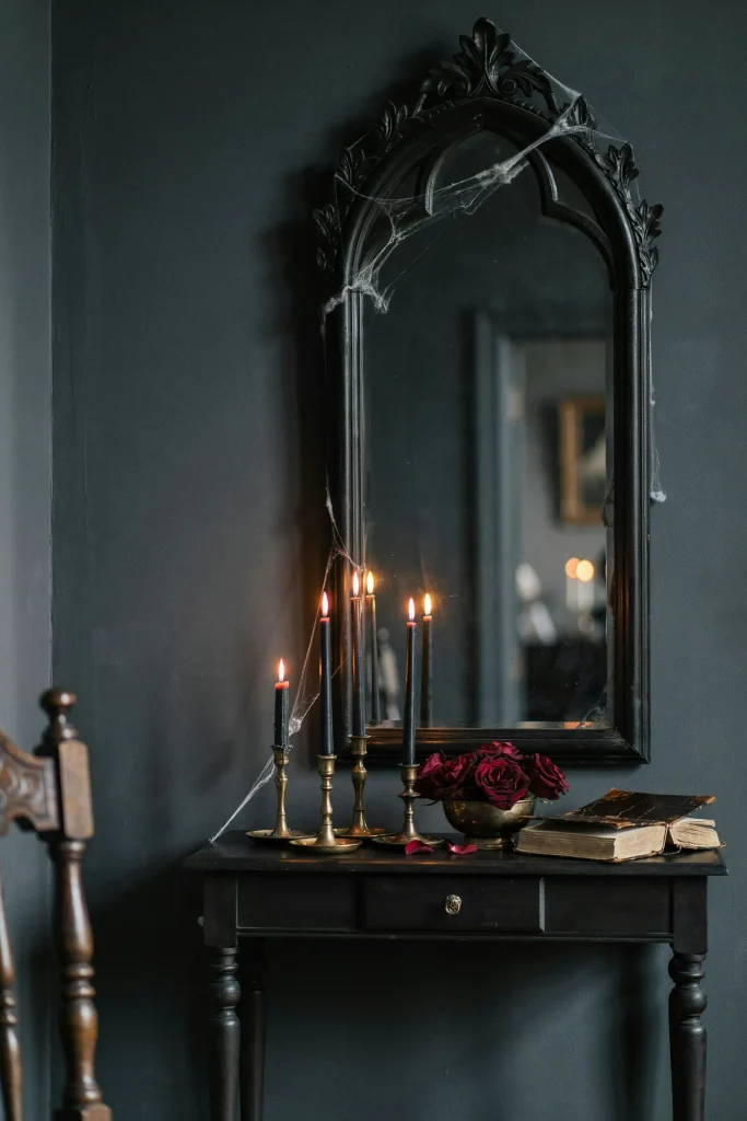 21 Gothic Halloween Decor Ideas for a Haunting 2026 3 Gothic Mirror Display