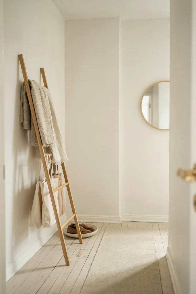 23 Narrow Entryway Ideas for Small Spaces You'll Love 23 Ladder Towel-Style Rack