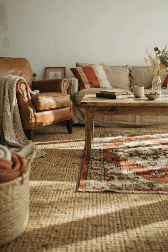 Layered Natural Rugs