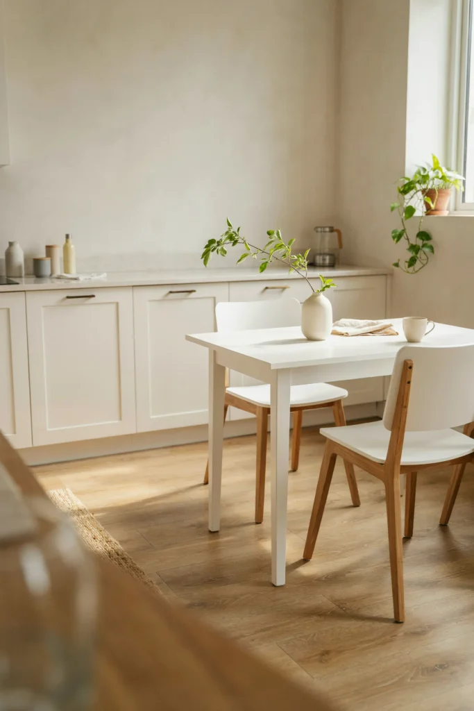Minimalist White Dining Table