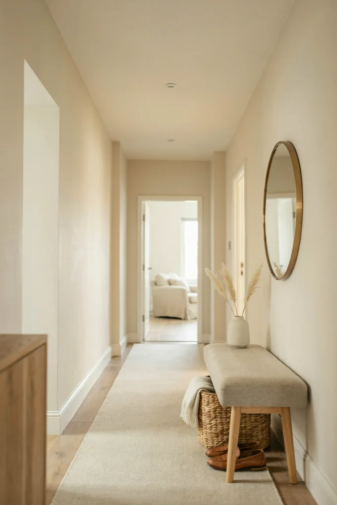 21 Narrow Hallway Decorating Ideas to Try Right Now 21 Narrow Bench Seat