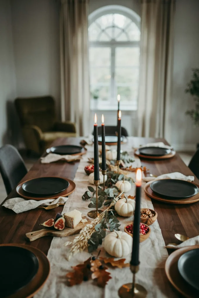 Neutral Halloween Tablescape