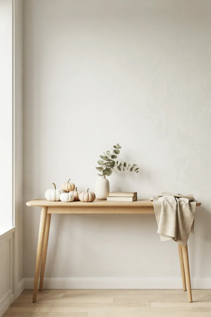 21 Minimalist Fall Decorations for a Calm 2026 Look 2 Neutral Pumpkin Arrangements