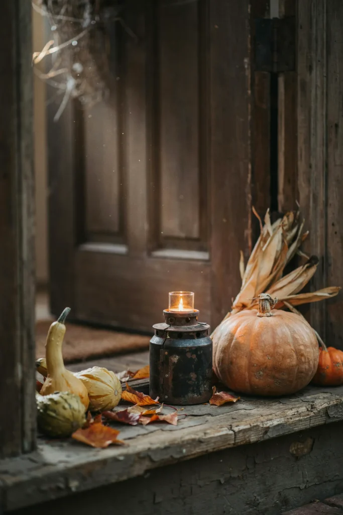 22 Vintage Halloween Decor Ideas for a Nostalgic 2026 19 Old Lantern Display