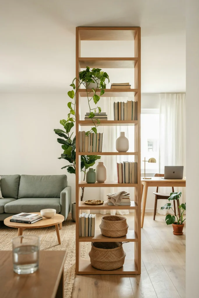 24 Room Divider Ideas That Transform Every Small Space 3 Open Shelf Divider