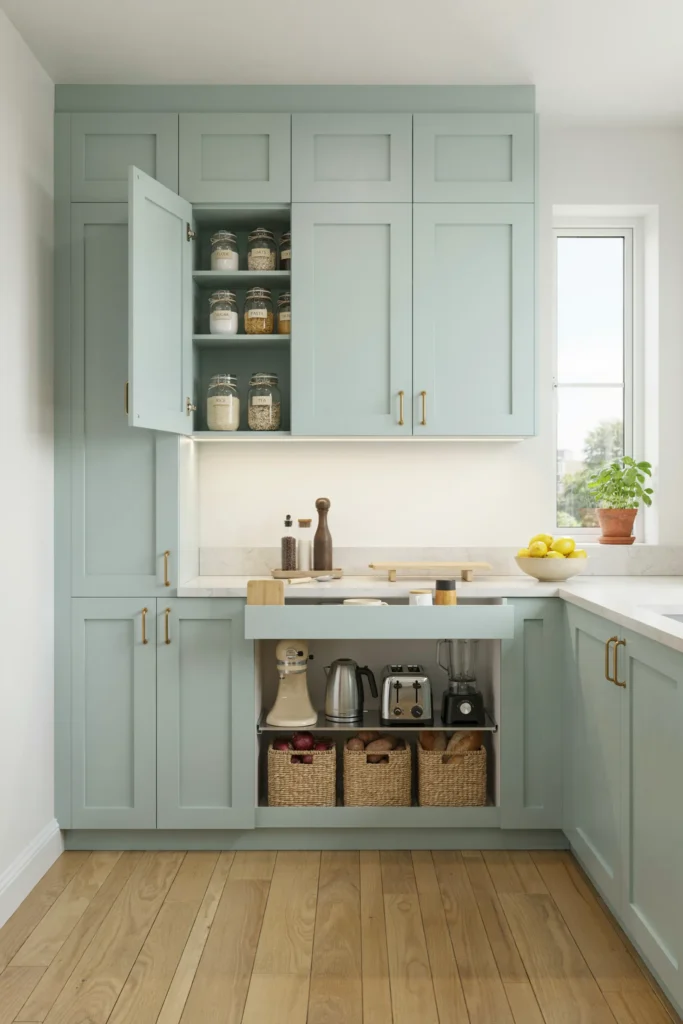 Pantry Cabinets to the Ceiling