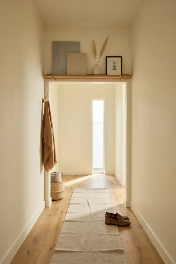 23 Narrow Entryway Ideas for Small Spaces You'll Love 6 Picture Ledge Display