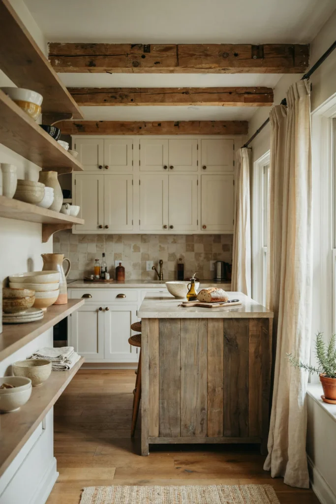22 Farmhouse Kitchen Design Ideas for Warm, Cozy Charm 10 Reclaimed Wood Accents