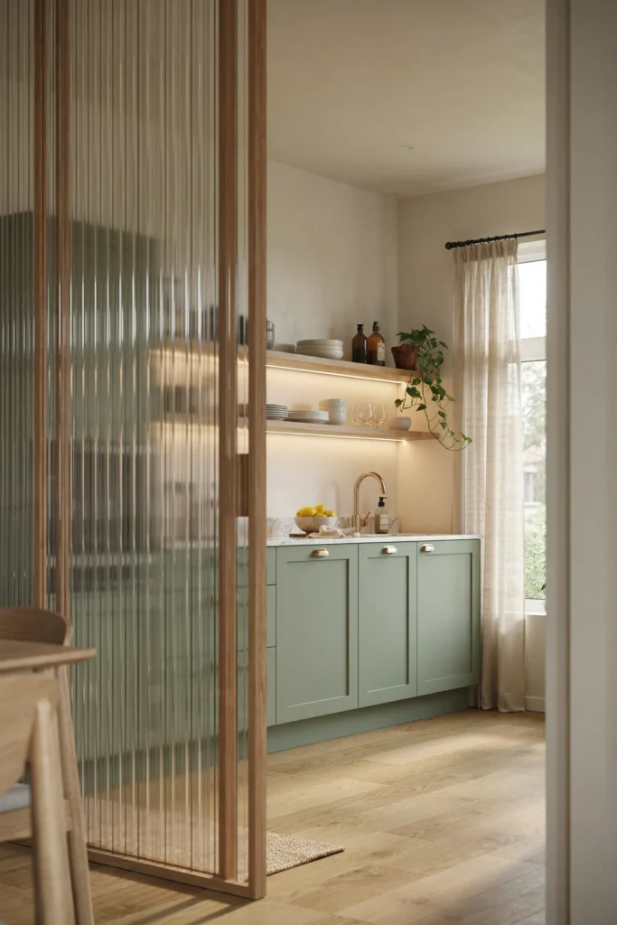Reeded Glass Screen