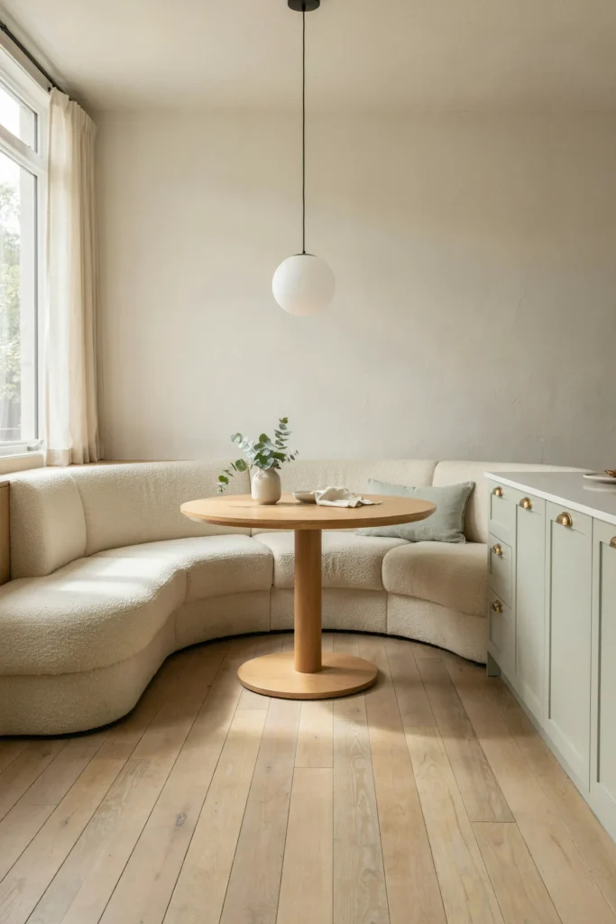 22 Small Kitchen Banquette Seating Ideas Worth Stealing 18 Round Table With Curved Bench