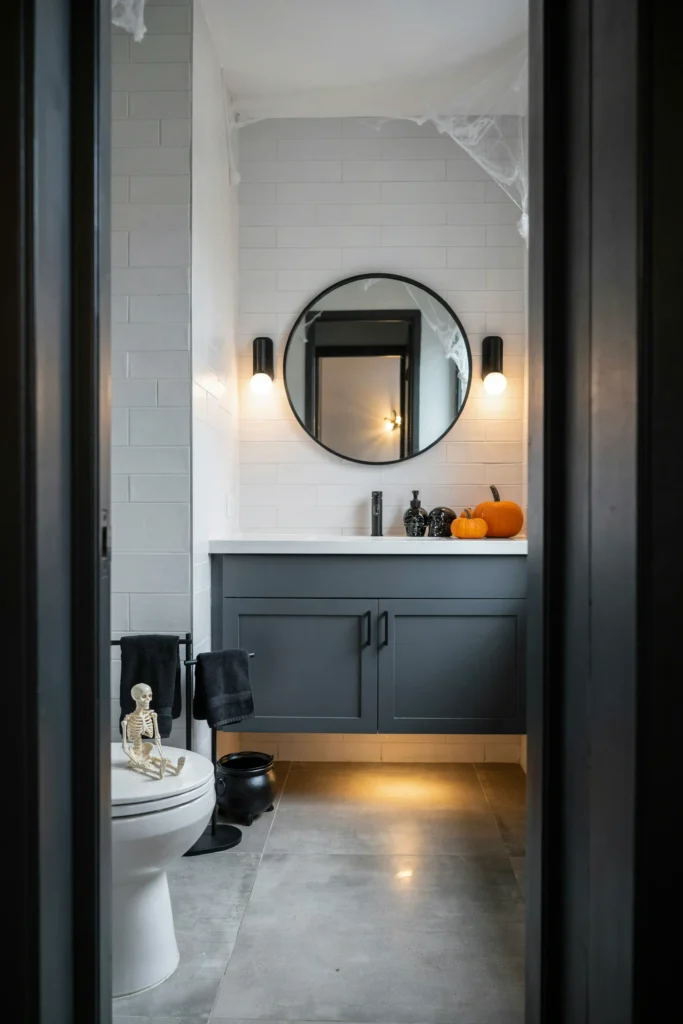 21 Skeleton Halloween Decor Ideas for a Chilling 2026 11 Skeleton Bathroom Decor