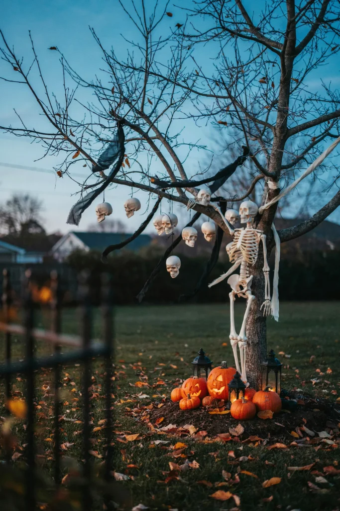 21 Skeleton Halloween Decor Ideas for a Chilling 2026 22 Skeleton Tree Display