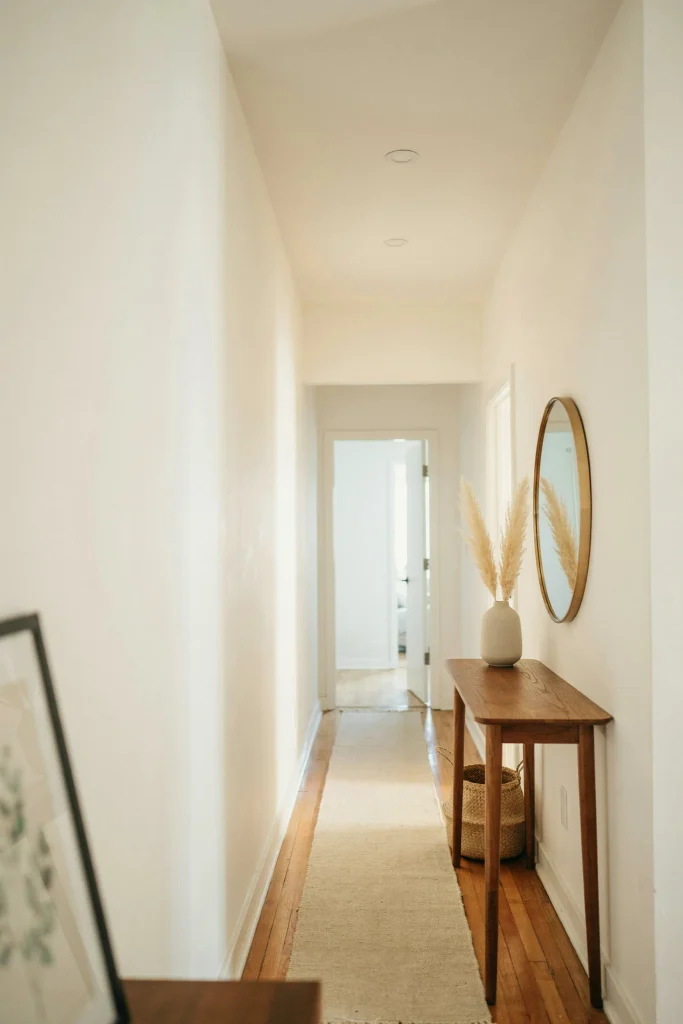 21 Narrow Hallway Decorating Ideas to Try Right Now 2 Slim Console Table