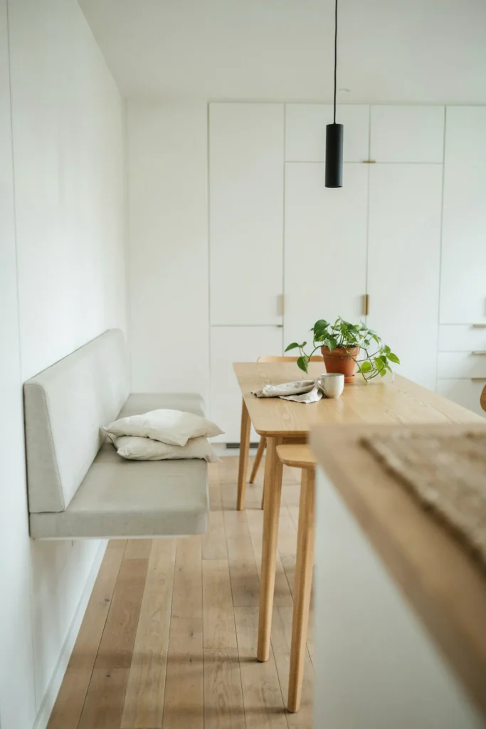 22 Small Kitchen Banquette Seating Ideas Worth Stealing 10 Slim Scandinavian Dining Nook