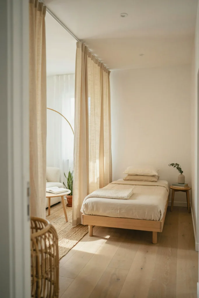 24 Room Divider Ideas That Transform Every Small Space 4 Soft Curtain Partition
