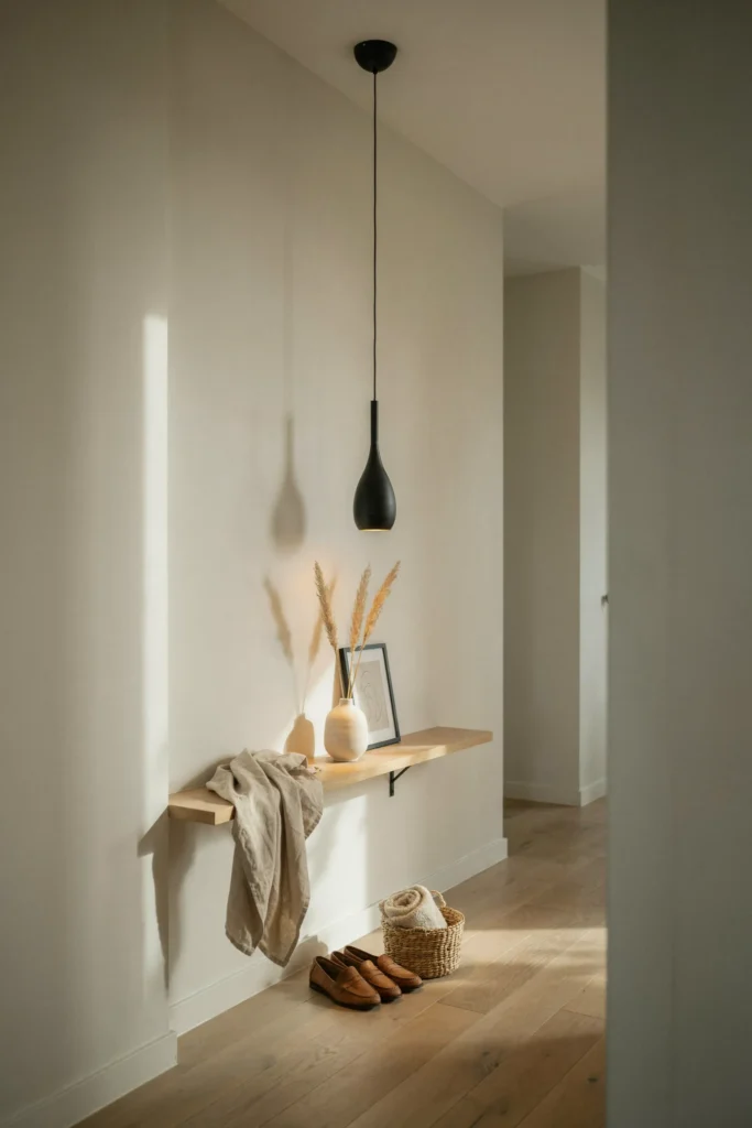 20 Small Apartment Entryway Ideas That Feel Much Bigger 8 Statement Pendant Light