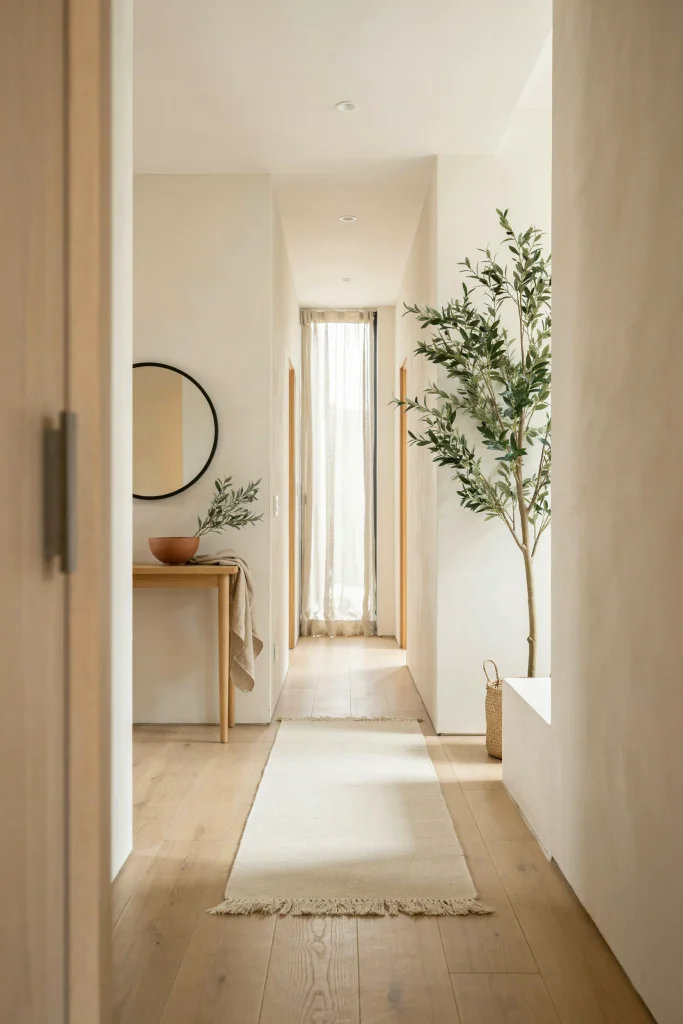 21 Narrow Hallway Decorating Ideas to Try Right Now 18 Tall Indoor Plant