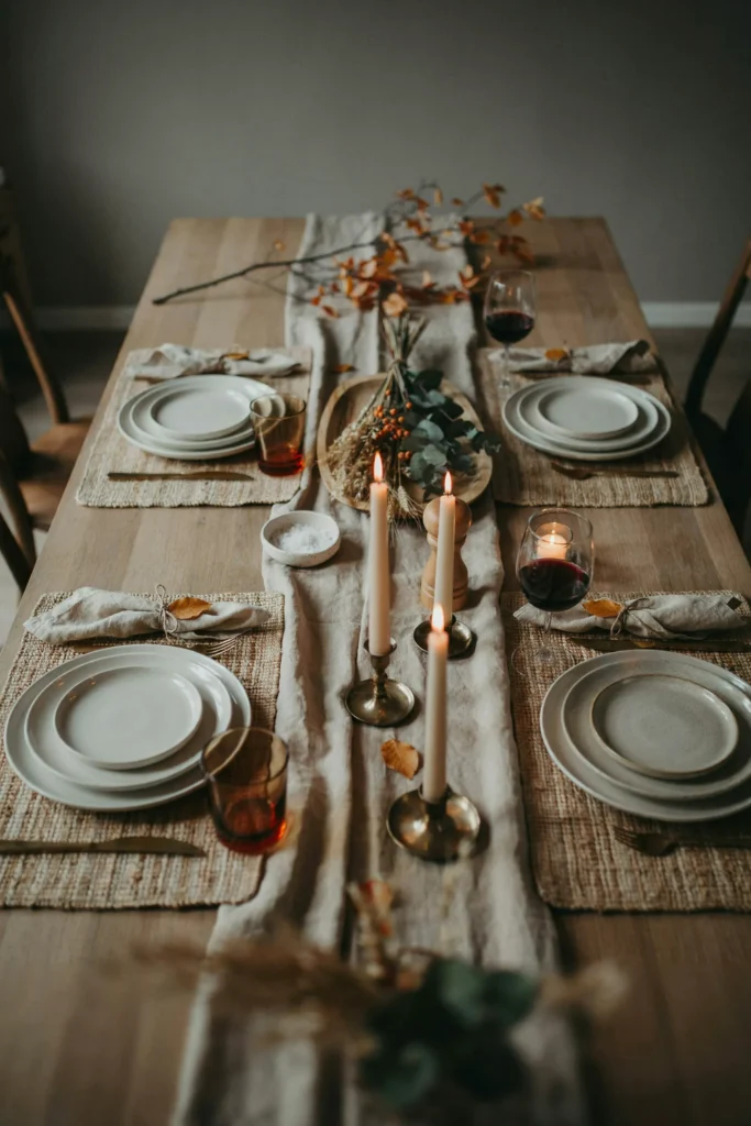 Taupe Table Settings