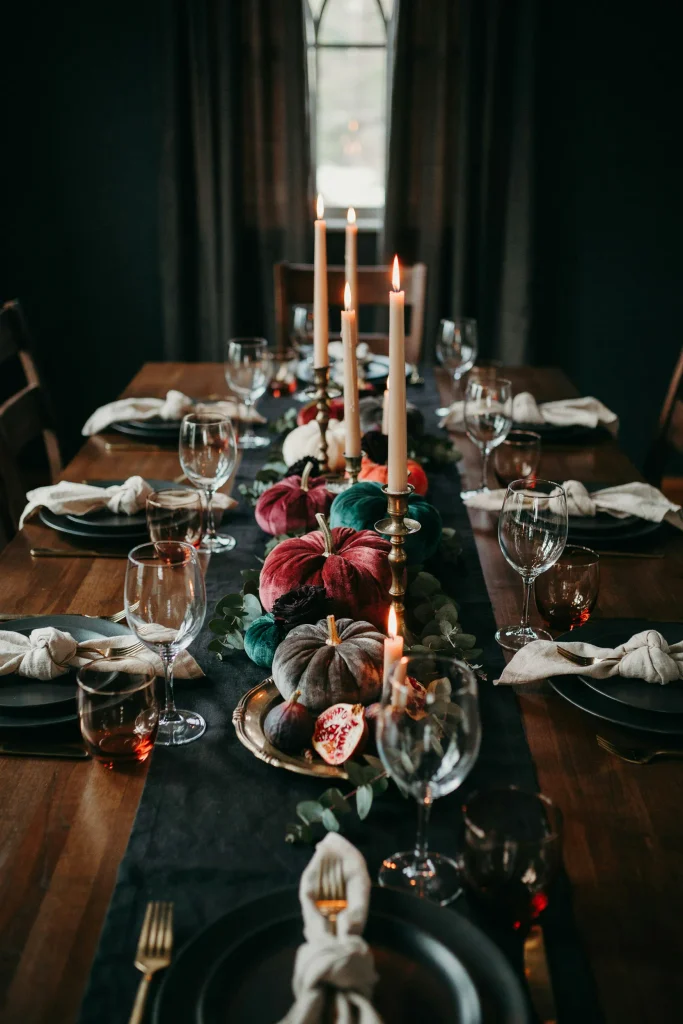 Velvet Pumpkin Centerpiece