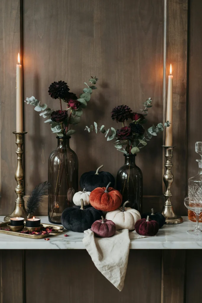 Velvet Pumpkin Display