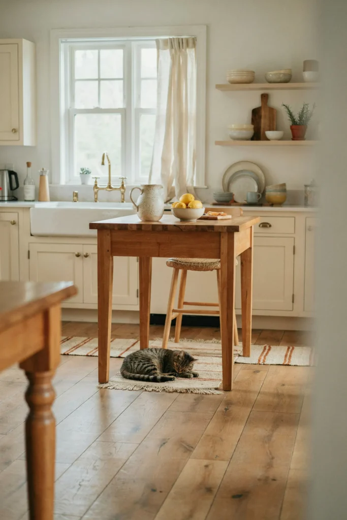 22 Farmhouse Kitchen Design Ideas for Warm, Cozy Charm 20 Vintage Farmhouse Flooring