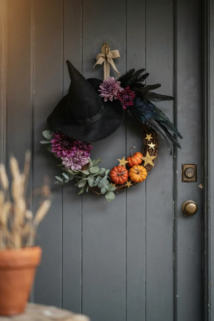Witch Hat Door Wreath