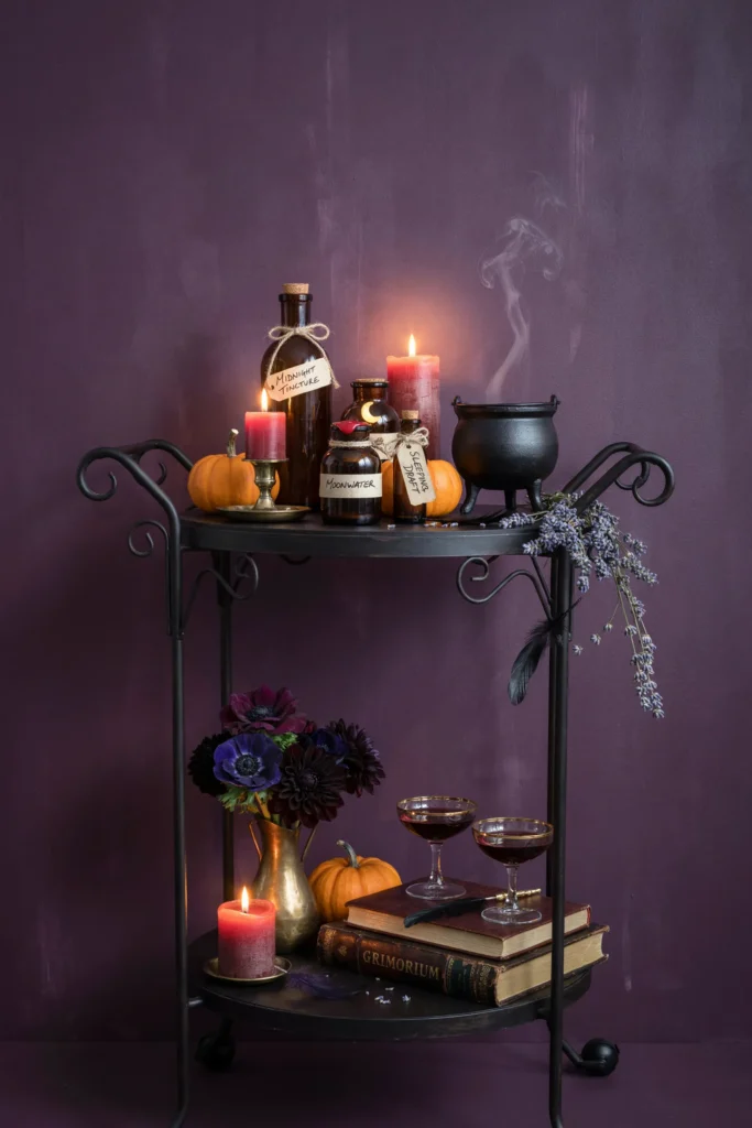 Witchy Halloween Bar Cart
