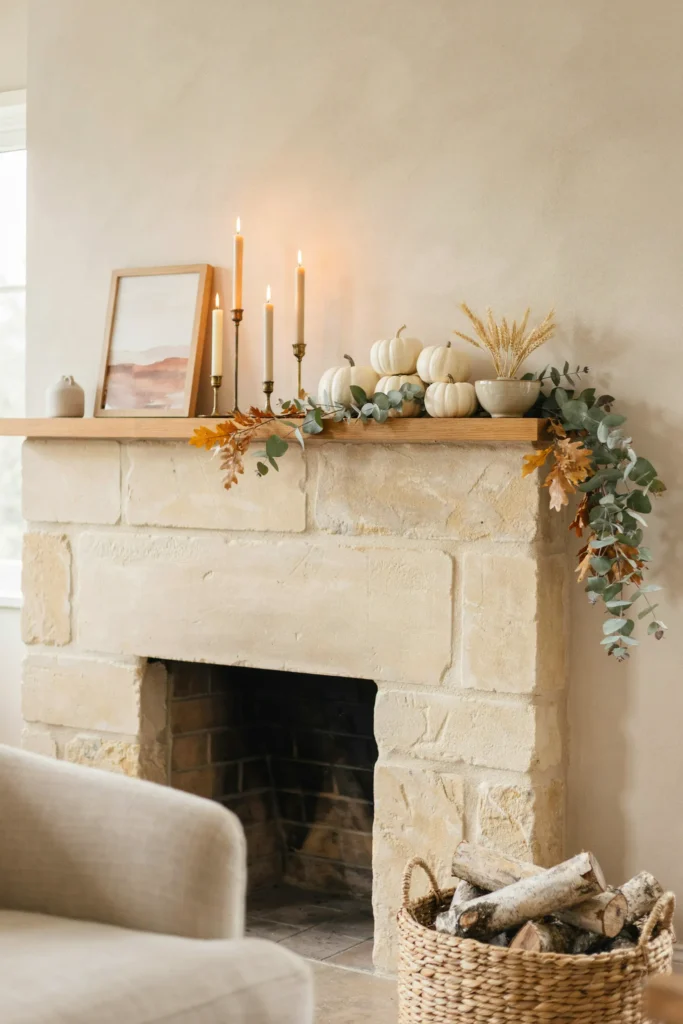 21 Elegant Fall Home Decor Ideas You'll Simply Adore 11 utumn Mantel Styling